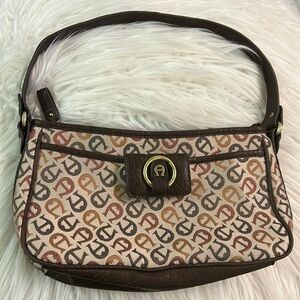 ETIENNE AIGNER Canvass Shoulder Handbag, Women’s Bag - EUC